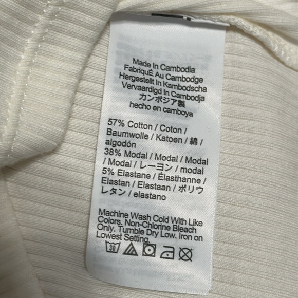 J.Crew Vintage rib polo T-shirt in ivory ground black tip - Picture 7 of 7